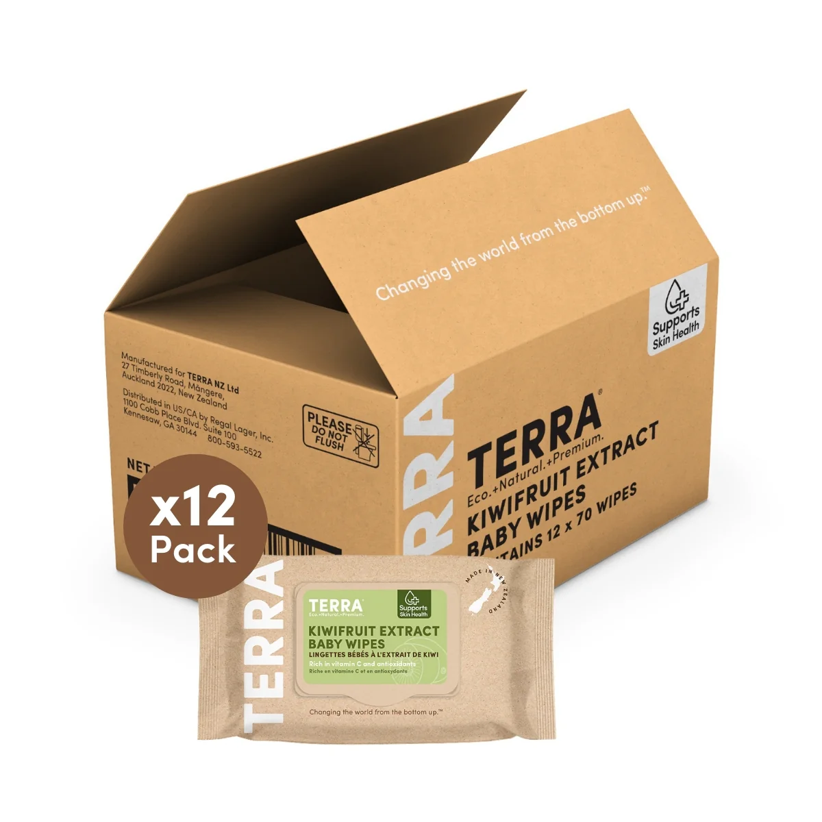 TERRA Kiwifruit Extract Baby Wipes 70s - Image 5