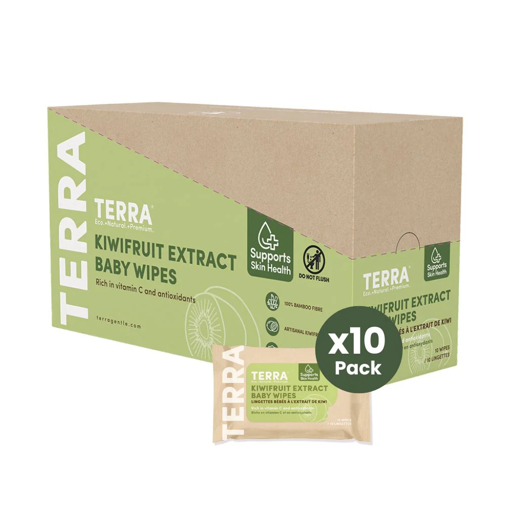 TERRA Kiwifruit Extract Baby Wipes Mini Pack 10s - Image 14