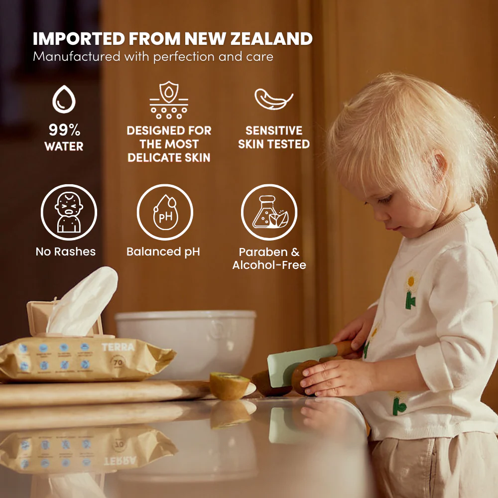 TERRA Kiwifruit Extract Baby Wipes Mini Pack 10s - Image 6