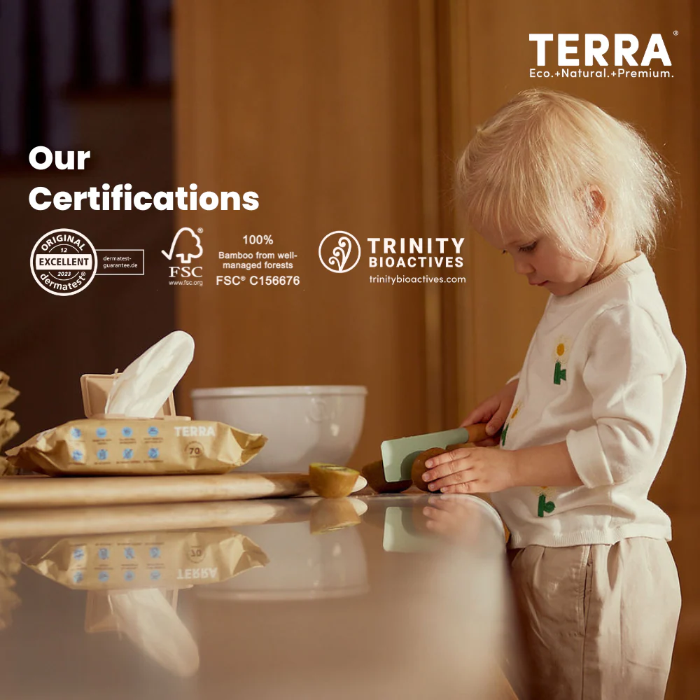 TERRA Manuka Honey Baby Wipes - Mini Pack 10s - Image 10