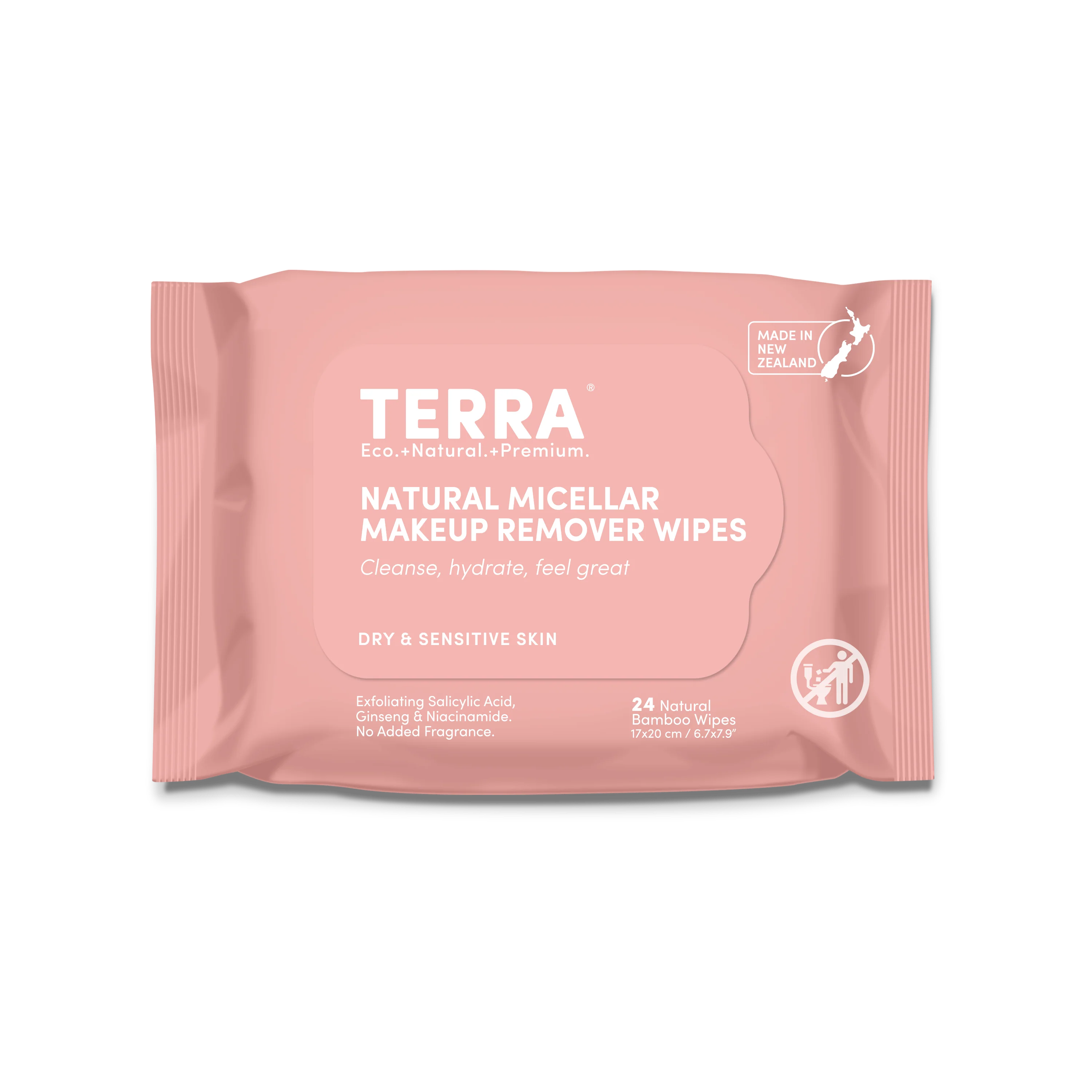 Terra Micellar Makeup Remover Wipes - Dry & Sensitive Skin - Image 3