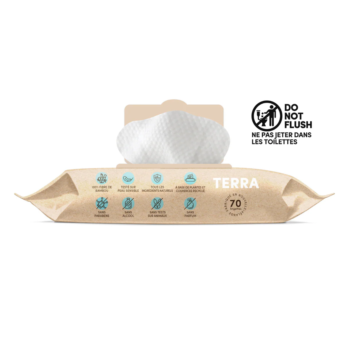 TERRA Pure Water Baby Wipes 70s - Image 4