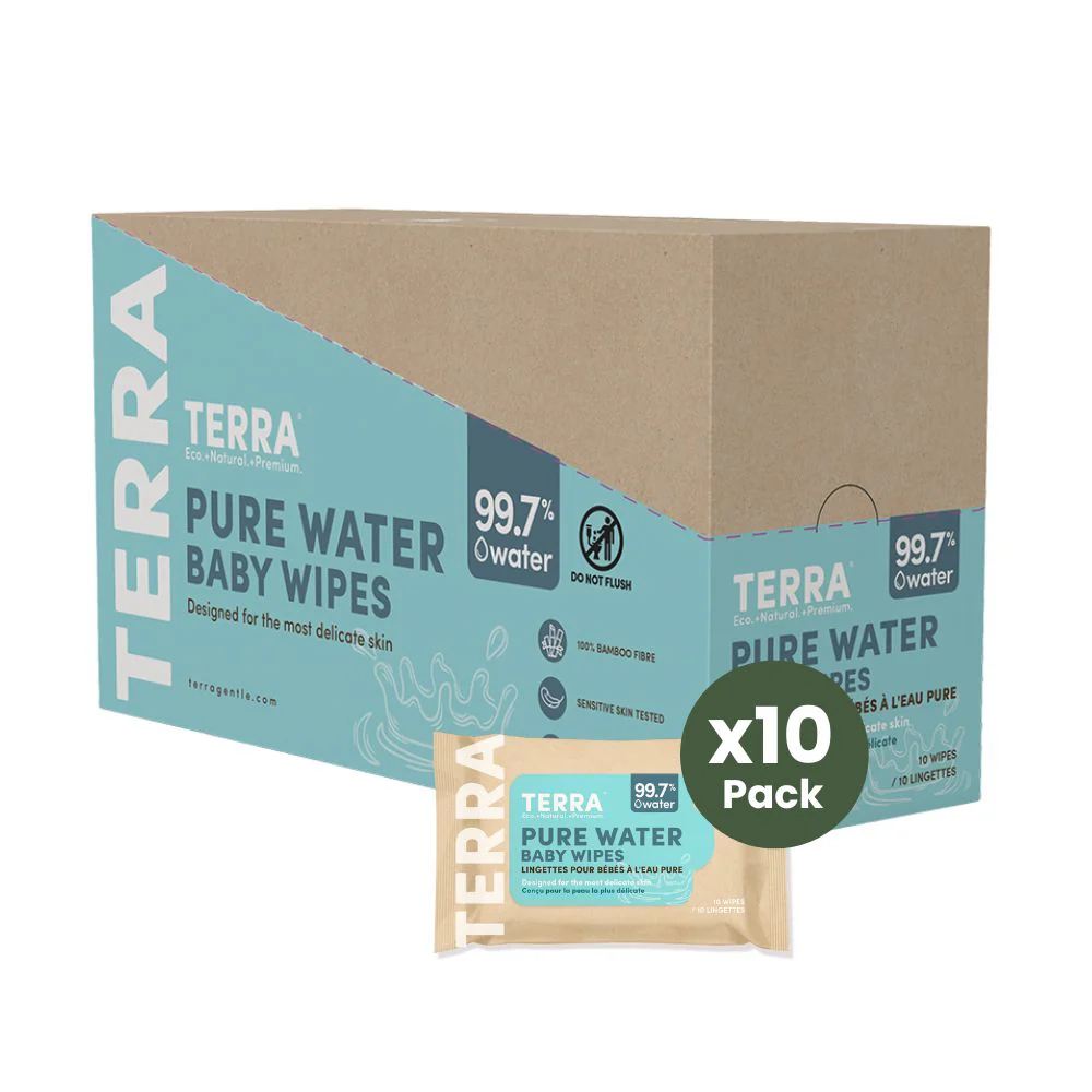 TERRA Water Baby Wipes - Mini Pack 10s - Image 16