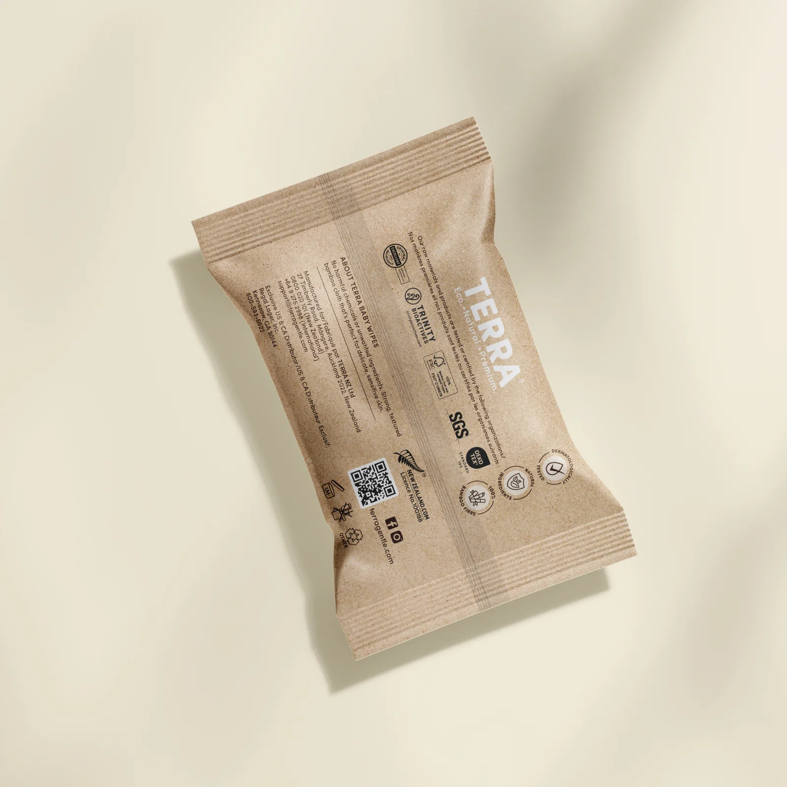 TERRA Water Baby Wipes - Mini Pack 10s - Image 3